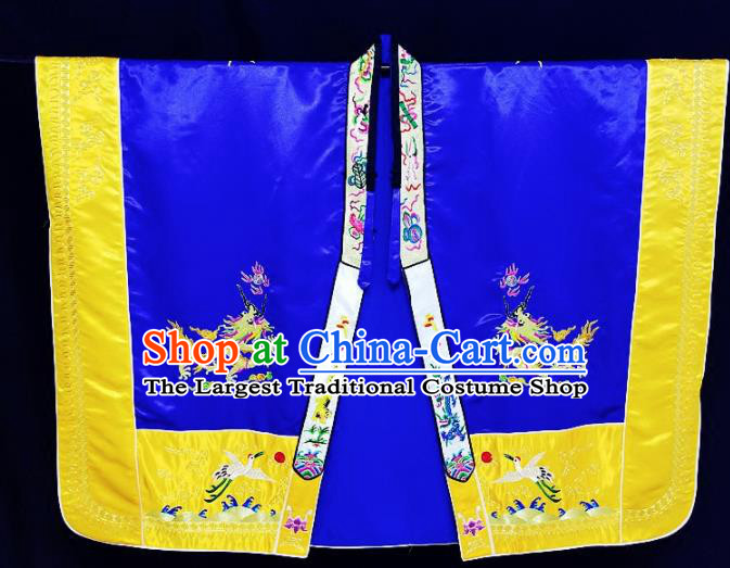 Chinese Ancient Taoist Priest Embroidered Dragons Royalblue Cassocks Traditional Taoism Vestment Costume