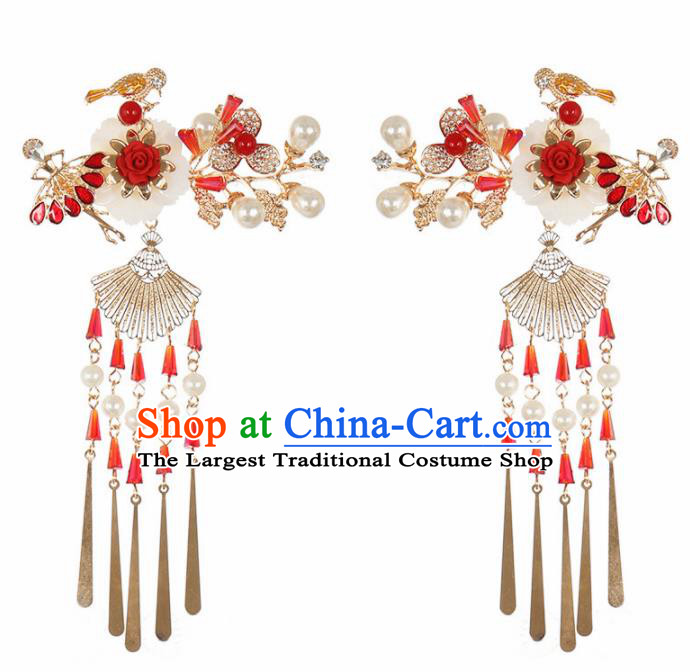Traditional Chinese Ancient Hanfu Shell Hair Claws Court Queen Hairpins Handmade Hair Accessories for Women