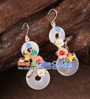 Traditional Chinese Classical Plum Rings Earrings Handmade Court Ear Accessories for Women
