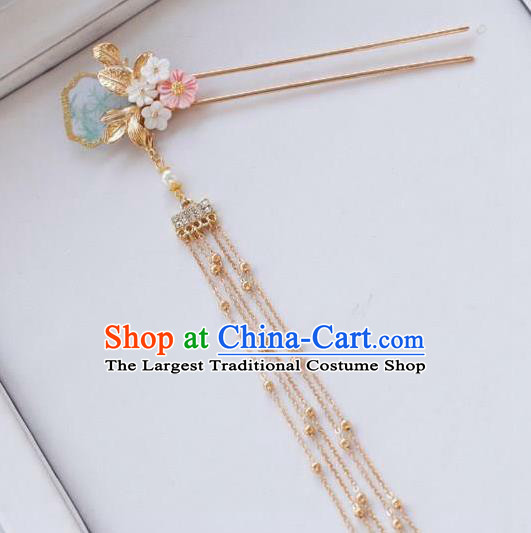 Traditional Chinese Hanfu Tassel Hair Clip Ancient Court Queen Hairpins Handmade Hair Accessories for Women