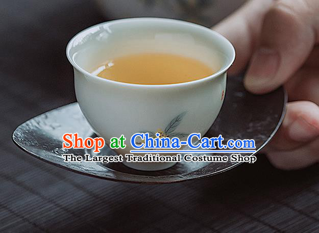 Chinese Classical Hand Printing Fragrans Jingdezhen Shi Tea Cup Porcelain Ceramics Teacup