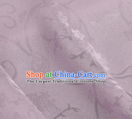 Traditional Chinese Classical Plum Blossom Pattern Pink Silk Fabric Ancient Hanfu Dress Silk Cloth