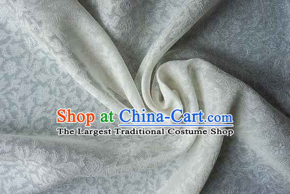 Traditional Chinese Classical Twine Pattern White Silk Fabric Ancient Hanfu Dress Silk Cloth
