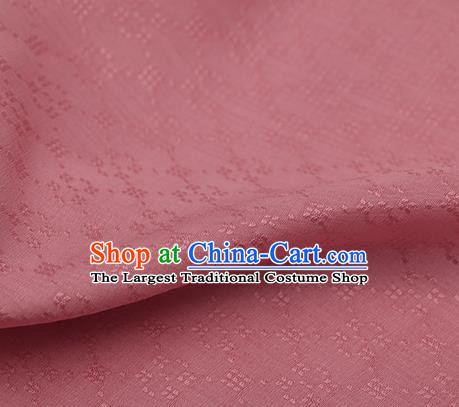 Traditional Chinese Classical Rhombus Pattern Pink Silk Fabric Ancient Hanfu Dress Silk Cloth