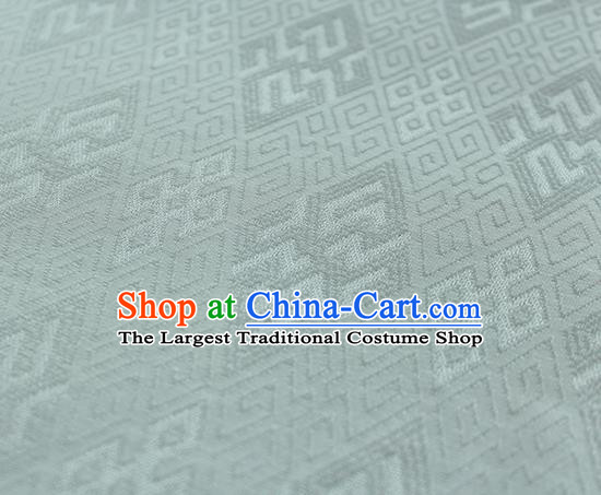 Traditional Chinese Classical Lucky Pattern White Silk Fabric Ancient Hanfu Dress Silk Cloth