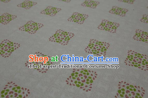 Traditional Chinese Classical Flowers Pattern Grey Silk Fabric Ancient Hanfu Dress Silk Cloth