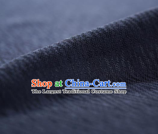 Traditional Chinese Classical Rhombus Pattern Design Navy Silk Fabric Ancient Hanfu Dress Silk Cloth