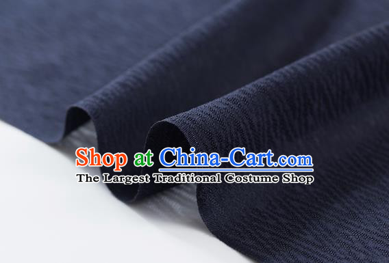 Traditional Chinese Classical Rhombus Pattern Design Navy Silk Fabric Ancient Hanfu Dress Silk Cloth
