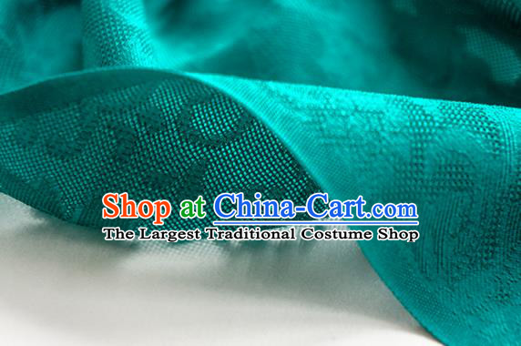 Traditional Chinese Classical Iris Flowers Pattern Design Green Silk Fabric Ancient Hanfu Dress Silk Cloth