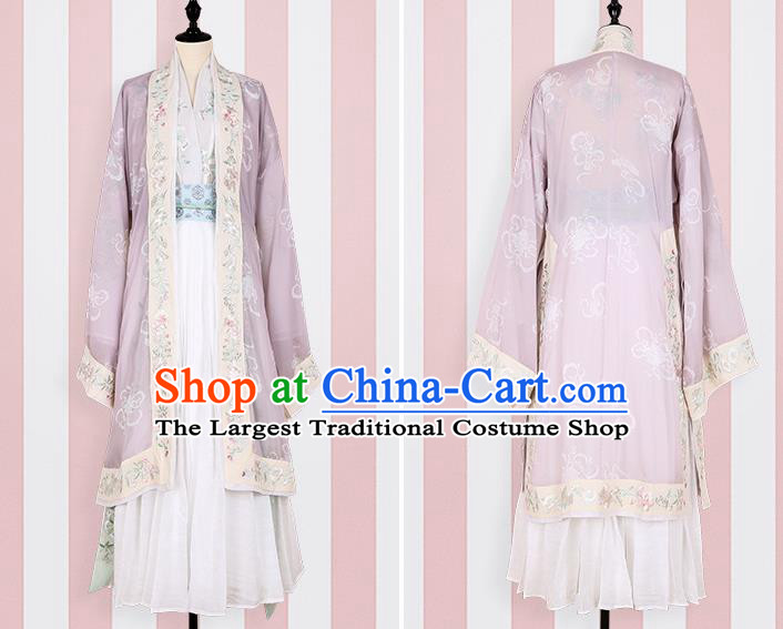 Traditional Chinese Song Dynasty Swordswoman Replica Costumes Ancient Nobility Lady Hanfu Dress for Women