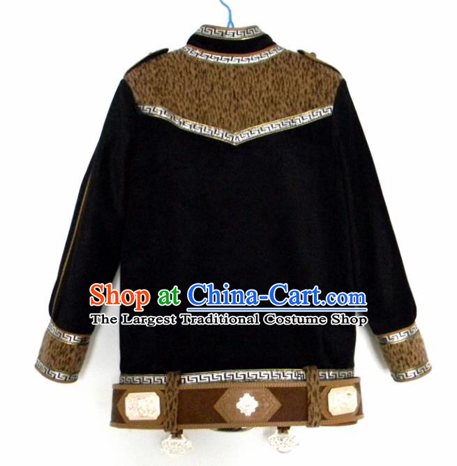 Chinese Traditional Mongol Nationality Costume Mongolian Ethnic Jacket for Men