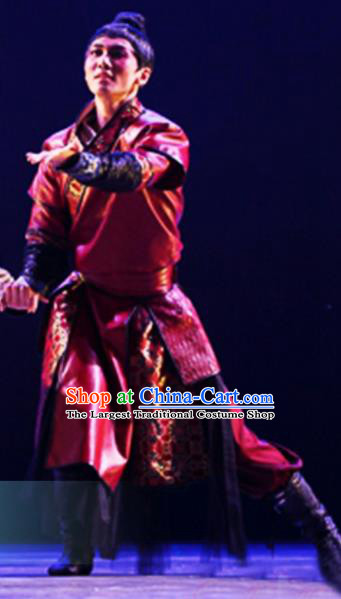 Chinese Traditional Mongol Nationality Costume Mongolian Ethnic Dance Clothing for Men