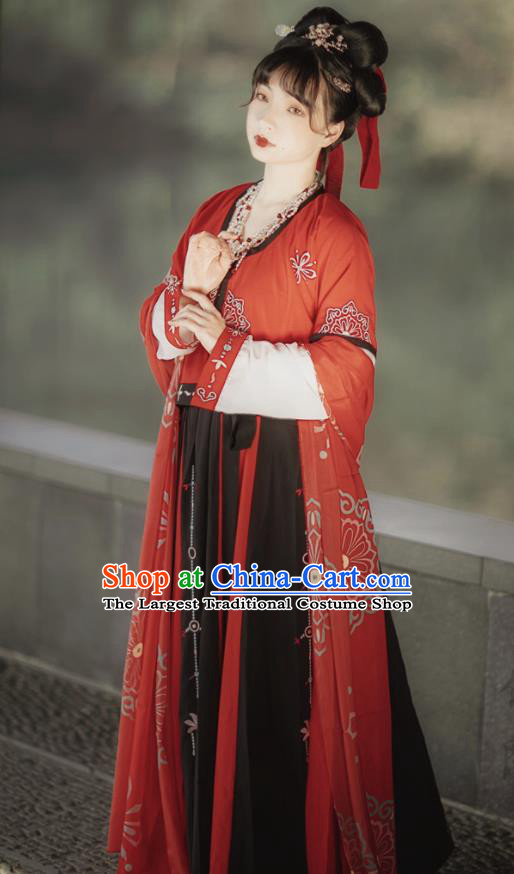 Chinese Tang Dynasty Court Maid Hanfu Dress Traditional Ancient Palace Maidservants Costumes for Women