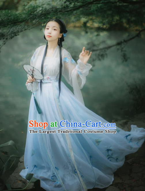 Chinese Song Dynasty Court Lady Hanfu Dress Traditional Ancient Palace Princess Costumes for Women