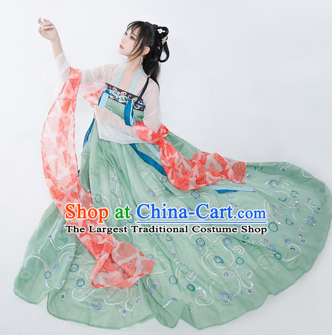 Chinese Tang Dynasty Imperial Consort Hanfu Dress Traditional Ancient Court Senior Concubine Costumes for Women