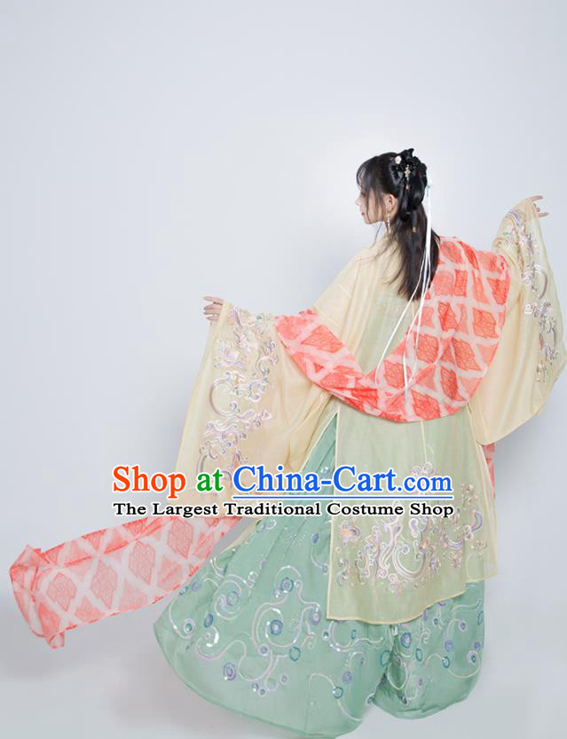 Chinese Tang Dynasty Imperial Consort Hanfu Dress Traditional Ancient Court Senior Concubine Costumes for Women