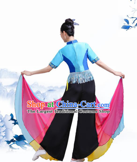 Chinese Traditional Folk Dance Yangko Outfits Drum Dance Classical Dance Costume for Women