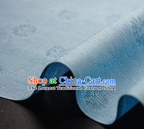 Traditional Chinese Classical Daisy Pattern Design Light Blue Silk Fabric Ancient Hanfu Dress Silk Cloth