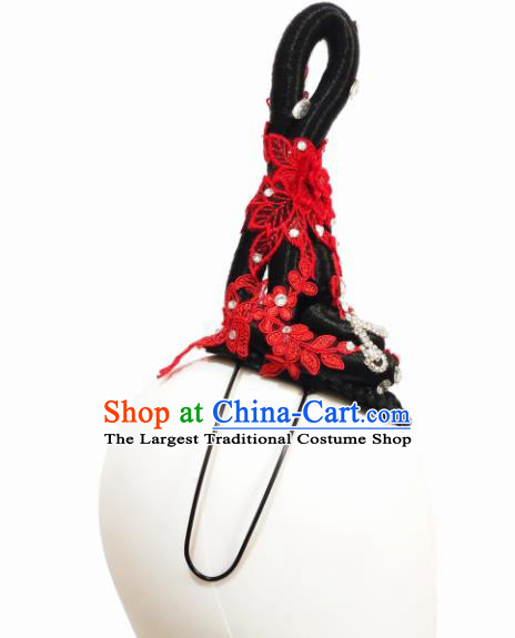 Chinese Traditional Classical Dance Hair Accessories Fan Dance Wig Chignon Headdress for Women