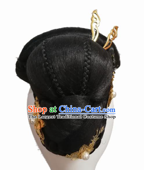 Chinese Traditional Ethnic Dance Hair Accessories Korean Nationality Dance Headwear for Women