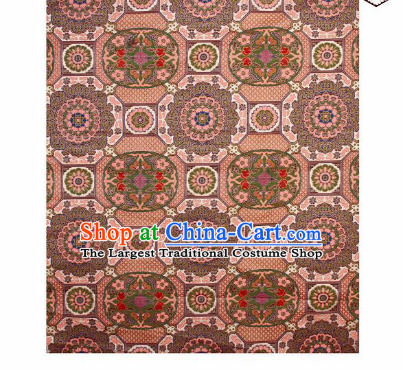 Asian Chinese Traditional Pattern Brocade Buddhism Satin Fabric Chinese Silk Material