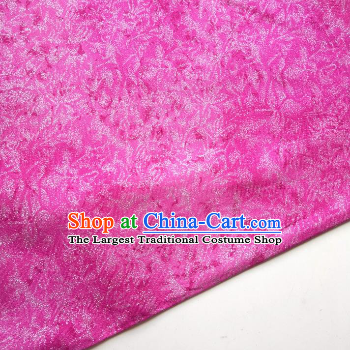 Traditional Chinese Classical Pattern Rosy Brocade Fabric Ancient Hanfu Cheongsam Silk Cloth