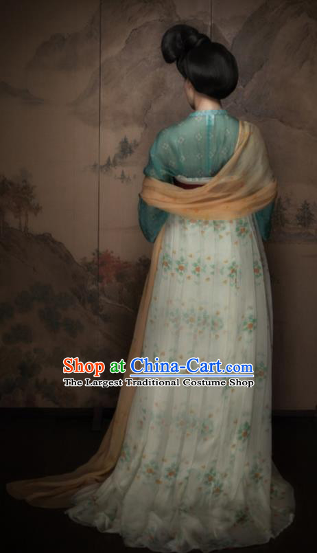 Traditional Chinese Tang Dynasty Royal Lady Hanfu Dress Ancient Imperial Concubine Replica Costumes for Women