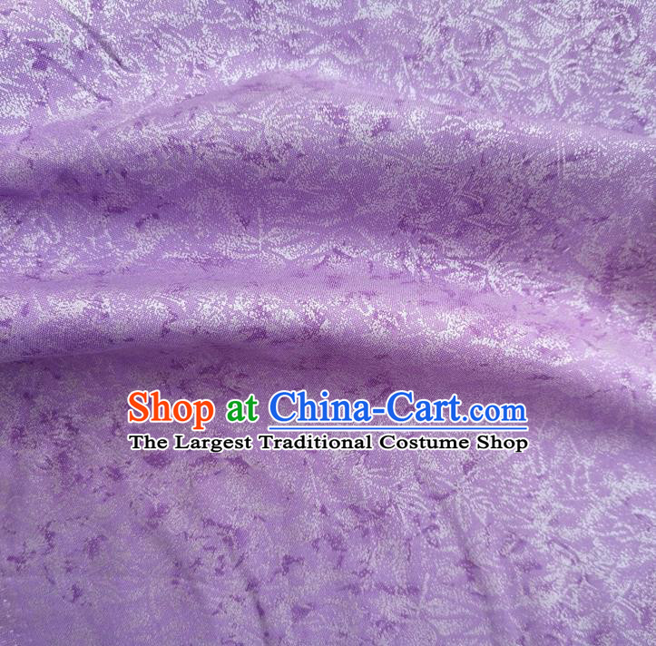 Traditional Chinese Cheongsam Classical Pattern Purple Brocade Fabric Ancient Hanfu Silk Cloth