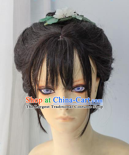 Chinese Traditional Cosplay Palace Lady Hair Wigs Ancient Swordswoman Wig Sheath Hair Accessories for Women