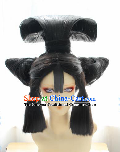 Japanese Traditional Cosplay Geisha Wigs Sheath Ancient Courtesan Wig Hair Accessories for Women