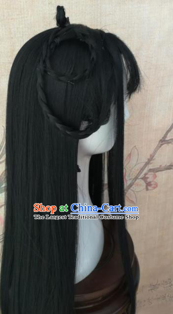 Chinese Traditional Cosplay Servant Girl Xue Yan Wigs Ancient Maidservants Wig Sheath Hair Accessories for Women