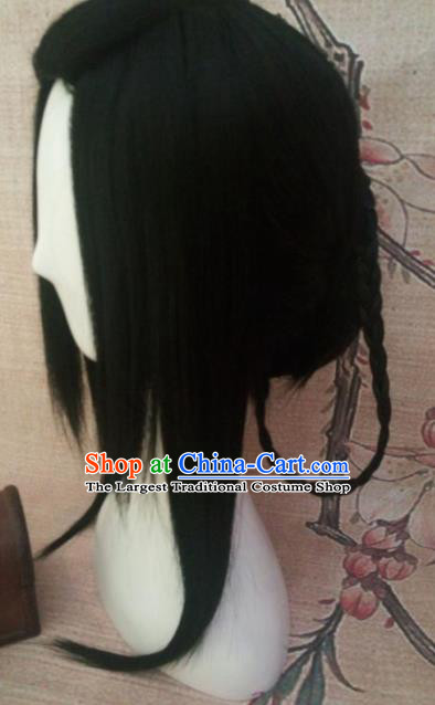 Chinese Traditional Cosplay Swordsman Wigs Ancient Goddess Wig Sheath Hair Accessories for Women