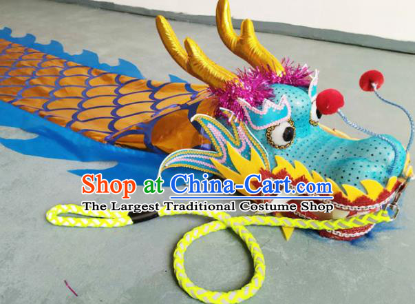 Chinese Folk Dance Dragon Dance Competition Blue Dragon Head Traditional Dragon Dance Prop for Adult