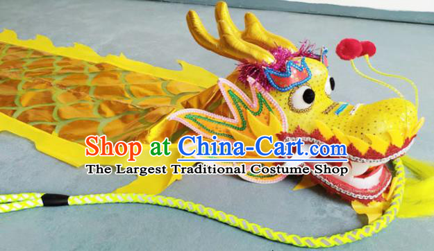 Chinese Folk Dance Dragon Dance Competition Yellow Dragon Head Traditional Dragon Dance Prop for Adult