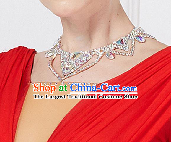 Top Grade Latin Dance Necklet Accessories International Ballroom Dance Competition Necklace for Women