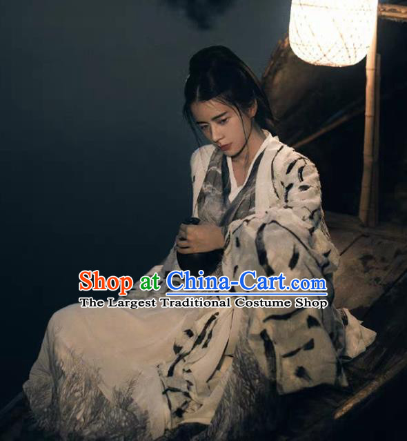 Traditional Chinese Jin Dynasty Nobility Childe Replica Costumes Ancient Prince Swordsman Hanfu Clothing for Men