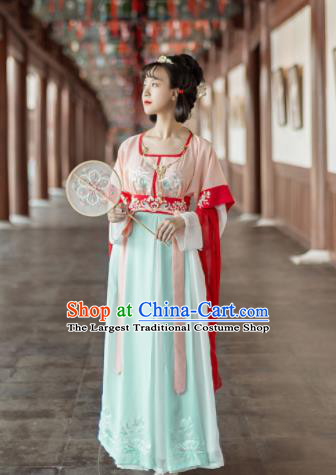 Traditional Chinese Tang Dynasty Court Princess Replica Costumes Ancient Rich Lady Hanfu Dress for Women