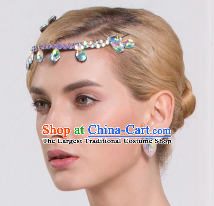 Handmade Latin Dance Competition Crystal Hair Claw International Rumba Dance Hair Accessories for Women