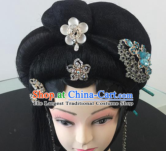 Chinese Beijing Opera Headgear Traditional Peking Opera Diva Wig Sheath and Hair Accessories for Women