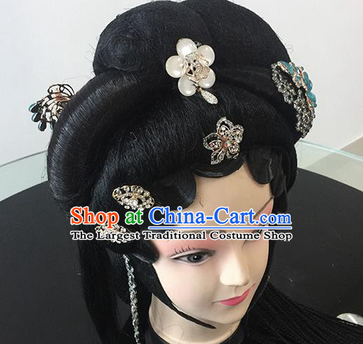 Chinese Beijing Opera Headgear Traditional Peking Opera Diva Wig Sheath and Hair Accessories for Women