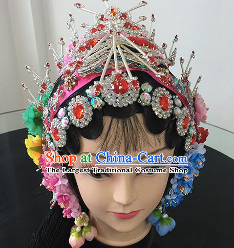 Chinese Beijing Opera Headgear Traditional Peking Opera Actress Wig Sheath and Hair Accessories for Women