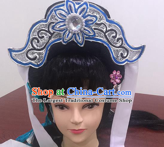 Chinese Beijing Opera Headgear Traditional Peking Opera Taoist Nun Wig Sheath and Hair Accessories for Women