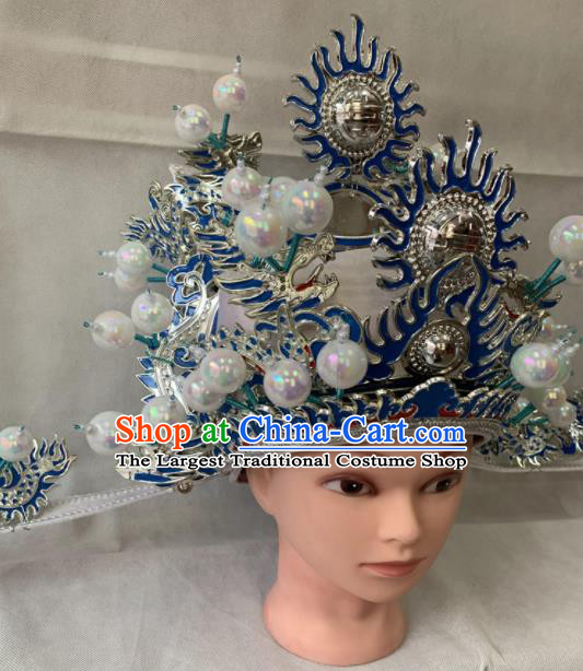 Chinese Beijing Opera Old Male Hat Traditional Peking Opera Prime Minister Helmet for Men