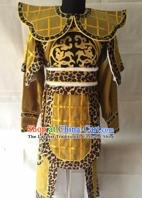Chinese Beijing Opera Takefu Ginger Clothing Traditional Peking Opera Soldier Costume for Men