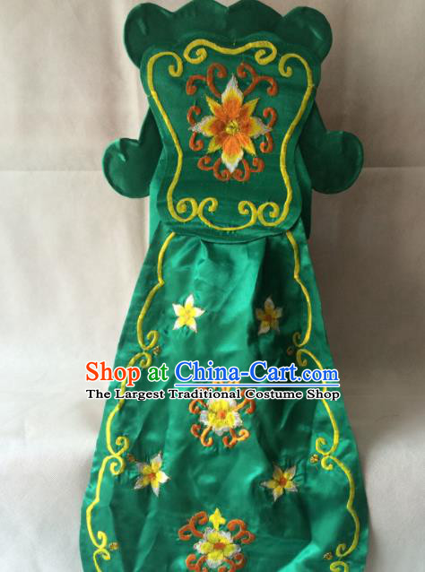 Chinese Beijing Opera Imperial Bodyguard Green Hat Traditional Peking Opera Takefu Headwear for Men