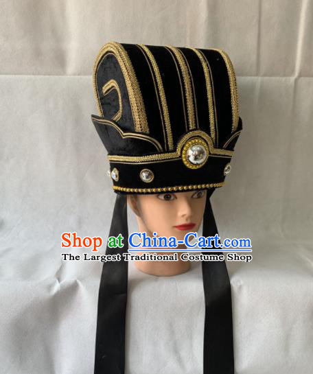 Chinese Beijing Opera Royal Highness Hat Traditional Peking Opera Prime Minister Headwear for Men