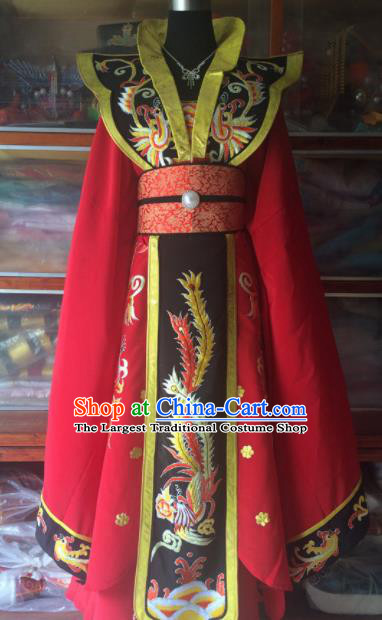 Chinese Beijing Opera Queen Red Dress Traditional Peking Opera Empress Costume for Women