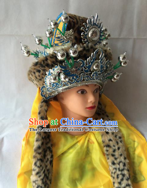 Chinese Beijing Opera Emperor Hat Traditional Peking Opera Imperator Headwear for Men