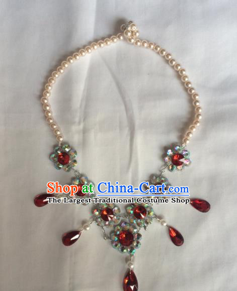 Chinese Beijing Opera Princess Necklace Traditional Peking Opera Diva Necklet Accessories for Women