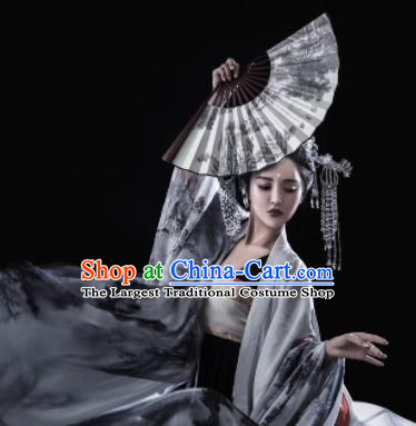 Chinese Ancient Imperial Concubine Black Hanfu Dress Traditional Tang Dynasty Imperial Consort Costumes for Women